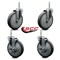 Service Caster 6 Inch Thermoplastic  Rubber Wheel Swivel 58 Inch Threaded Stem Caster Set 2 Brakes SCC SCC-TS20S614-TPRB-58212-2-TLB-2 - alternate 3